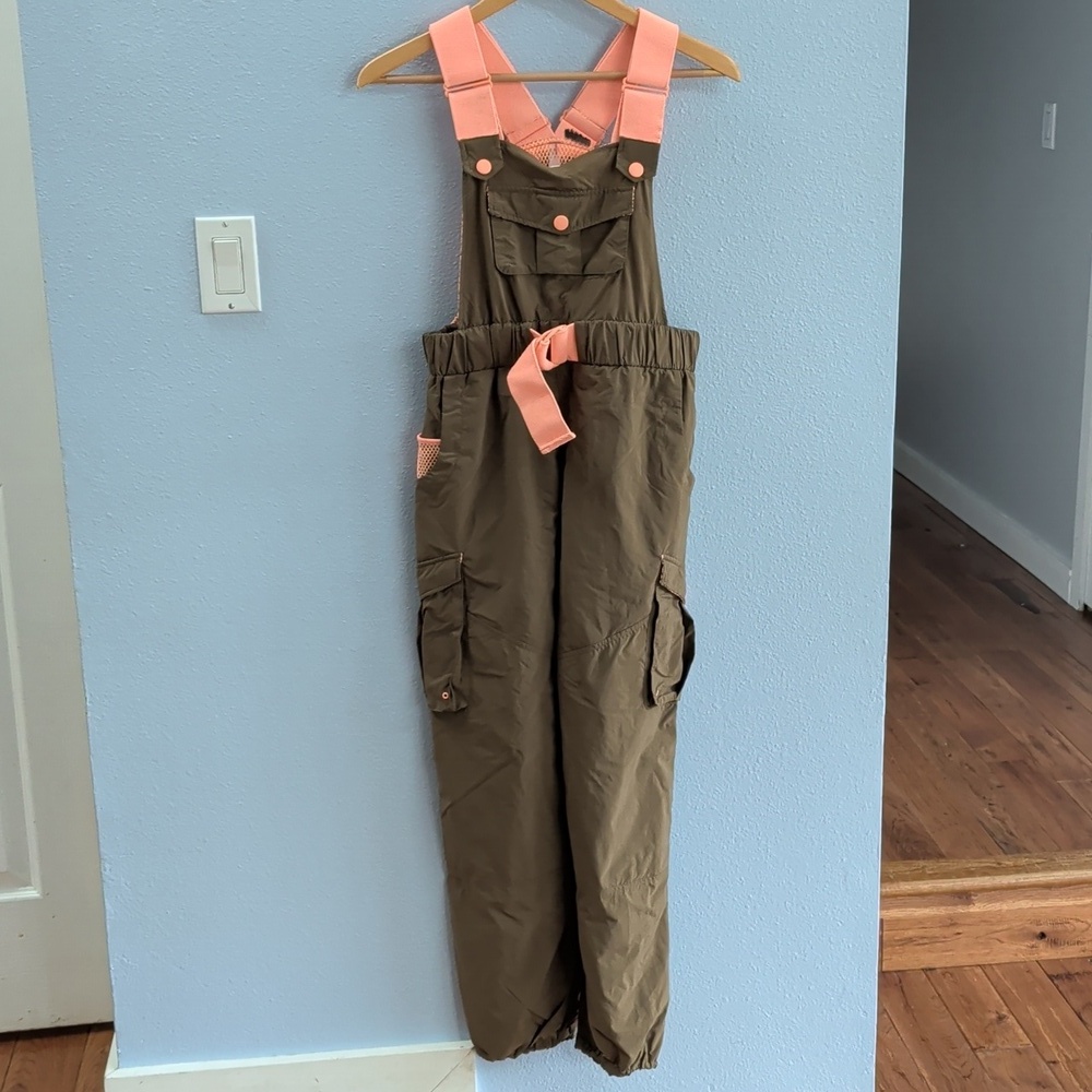 FP Movement Morning Meadow Jumpsuit Stylish Brown Pink Women's Jumpsuit Overalls - Picture 3 of 12